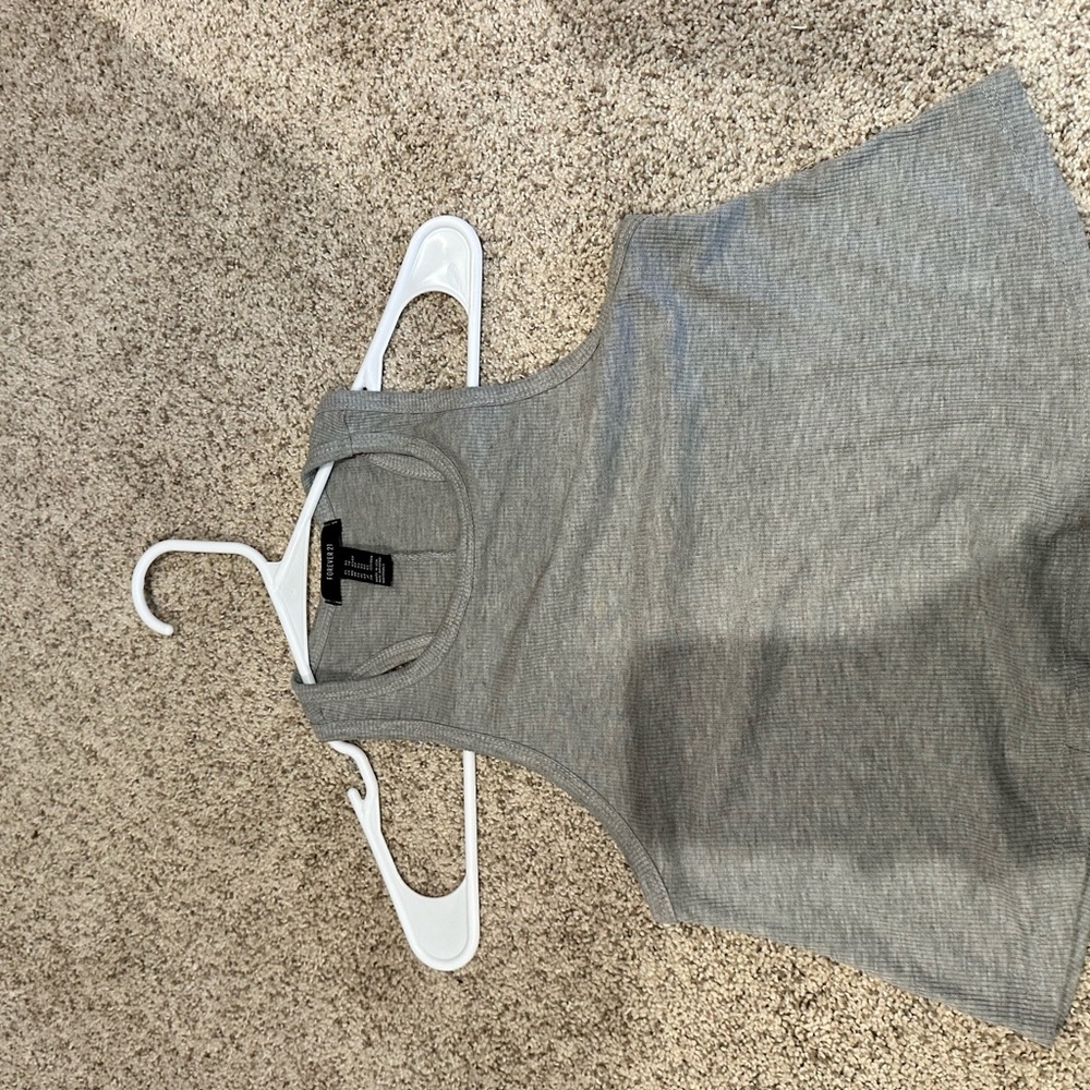 Gray Sleeveless Top